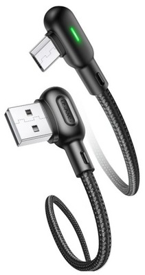 U57 Szybki Przewód Kabel Kątowy USB do microUSB 1.2M 2A