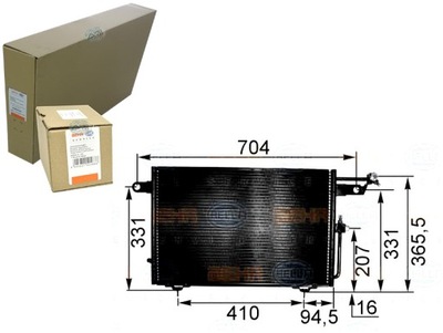 BEHR HELLA КОНДЕНСАТОР РАДИАТОР КОНДИЦИОНЕРА 4A0260