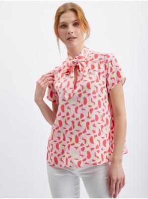 Różowa wzorzysta bluzka damska ORSAY