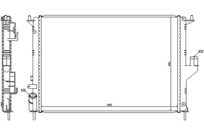 РАДИАТОР ДВИГАТЕЛЯ NISSENS 8200735039