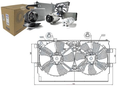 Nis85635 вентилятор радиатора с корпус mitsubis фото №1