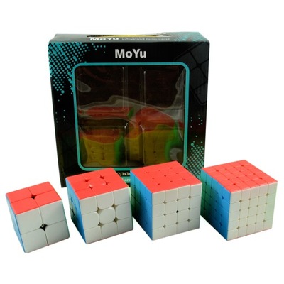 Zestaw kostek MoYu 2x2, 3x3, 4x4, 5x5 Color