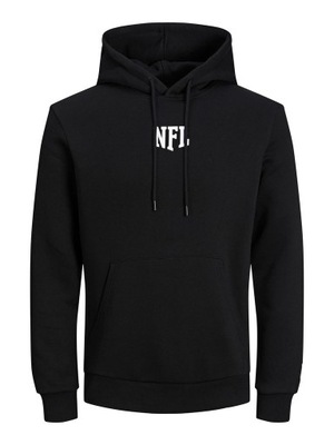 JACK & JONES-bluza męska czarny NFL kaptur XXL