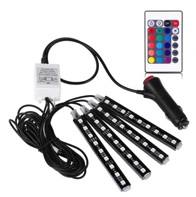 CINTA DIODO LUMINOSO LED RGB RETROILUMINACIÓN COCHE CONTROL REMOTO  