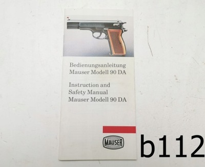 Mauser Model 90DA fabryczna instrukcja obsługi