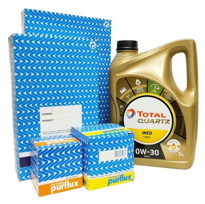 Фильтры + total 0w30 5l peugeot 5008 ii 2.0 bluehdi фото №1