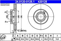 ATE DISCO DE FRENADO PARTE DELANTERA 256X20 V VW CADDY II 95-/VW LUPO I 98-/VW  