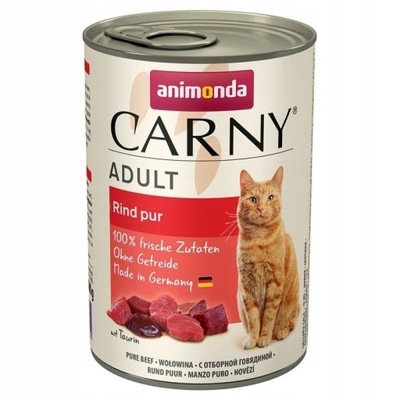 ANIMONDA Carny Adult czysta wołowina Mokra karma dla kota puszka 400g