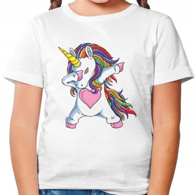 Koszulka dziecięca Dabbing unicorn jednorożec S