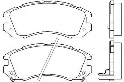 ZAPATAS HAM. PARTE DELANTERA SUBARU LEGACY -99, IMPREZA - 00  