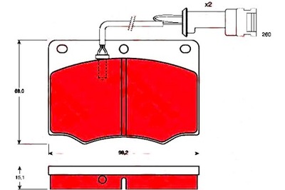 TRW КОМПЛЕКТ КОЛОДОК HAM. ПЕРЕД FORD GRANADA 2.5D/2