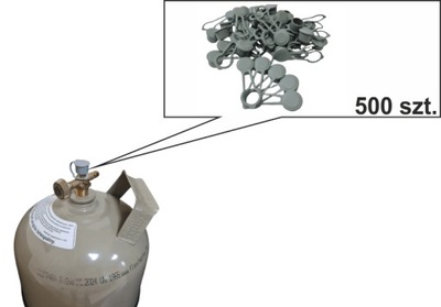 Zaślepka, korek zaworu butli turystycznej - 500 szt.
