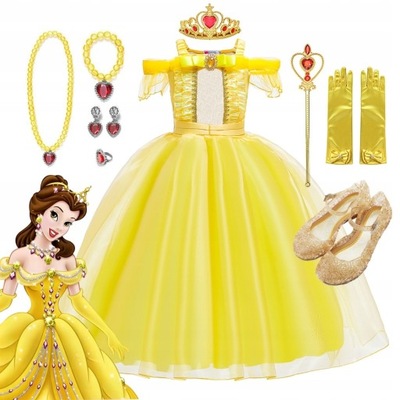 Disney Girls Party Dress Belle Princess Costume