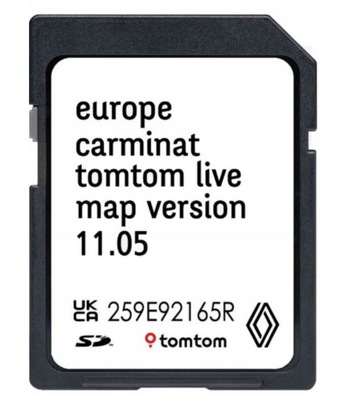 Mapa do nawigacji Europa Renault TOMTOM CARMINAT LIVE karta pamięci SD