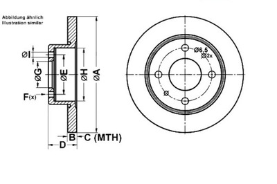 Ate тормозные диски тормозные 2szt. задняя l/p mitsubishi colt фото №1