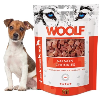 Przysmak dla Psa WOOLF Dog Snacks SALMON CHUNKIES Soft Kawałki Łosoś 100g