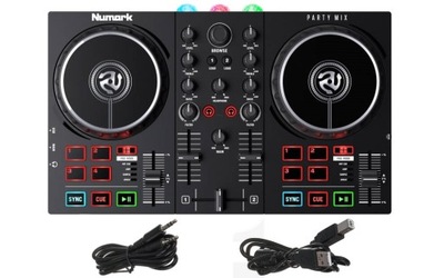 NUMARK PARTY MIX II MKII 2 KONSOLA DJ KONTROLER MIKSER LED + SERATO DJ LITE