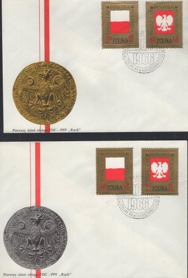 TYSIĄCLECIE ,1966 ROK. Fi. 1541 - 1544 FDC