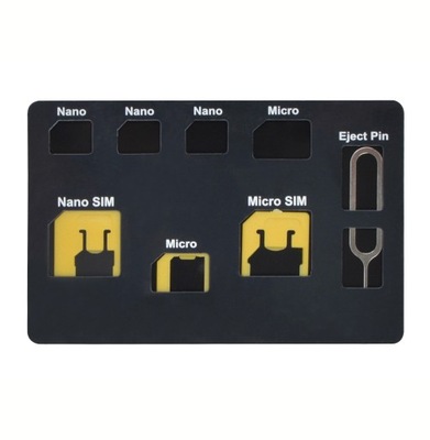 Zestaw Adapter karty SIM Nano Micro Pin 4w1