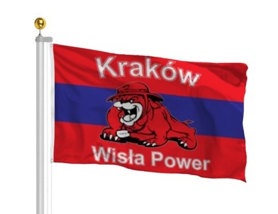 Flaga Kraków 150x90 cm Wisła Power Kibic Polska