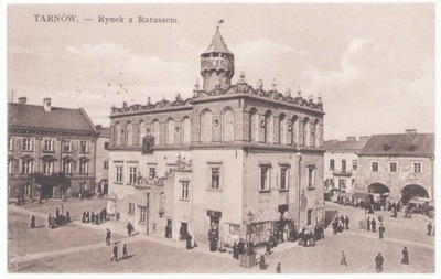 TARNÓW. Rynek z Ratuszem-1910