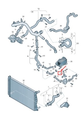 Audi q7 4l двигун water насос кронштейн 06e121521f original фото №1