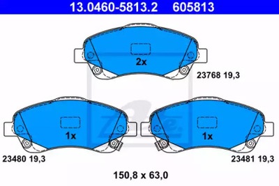 ZAPATAS DE FRENADO TOYOTA ATE  