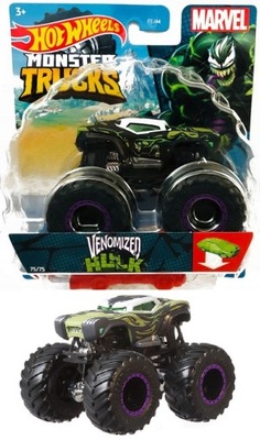 Venomized HULK - Marvel, Monster Trucks Samochodzik Hot Wheels