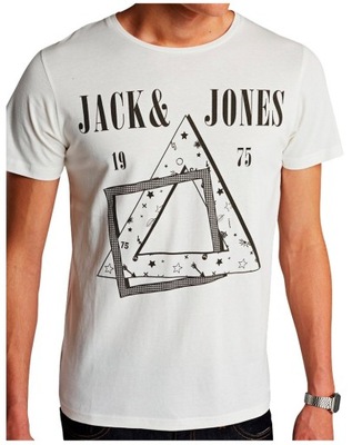 Jack Jones WHITE classic T-SHIRT logo 1975 _ S