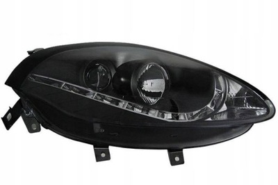 FAROS PARTE DELANTERA FIAT BRAVO II DAYLIGHT BLACK DIODO LUMINOSO LED  