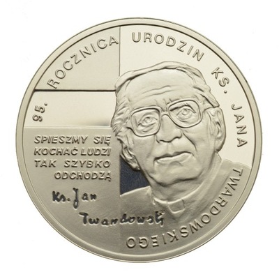 10 złotych 2010 - Ksiądz Jan Twardowski - St. L