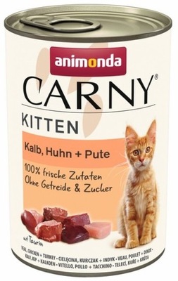 Animonda Carny 400g Kitten Cielęcina kurczak indyk