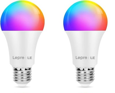Lepro Inteligentne żarówki E27 LED 9 W, 806 lm 2 sztuki