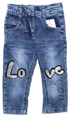 Spodnie jeansowe dla dziewczynki jeansy dziewczęce jeansy dziecięce 68