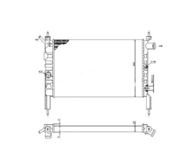 Радіатор води opel astra f 91 - 98 rkprc838 фото №1