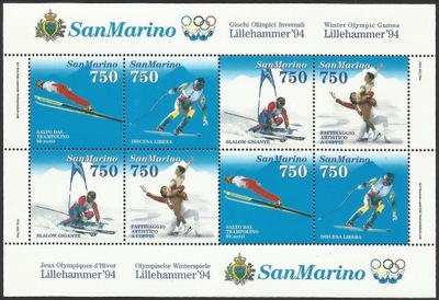 San Marino 1994 Znaczki Blok 18 ** sport igrzyska olimpijskie Olimpiada