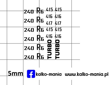 KALKOMANIA JELCZ 415 415 417 240 R6 LOGO 1/43