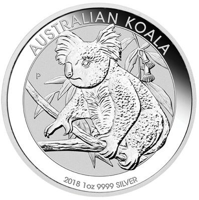 Koala 1 uncja oz Srebra Moneta Srebrna 2018