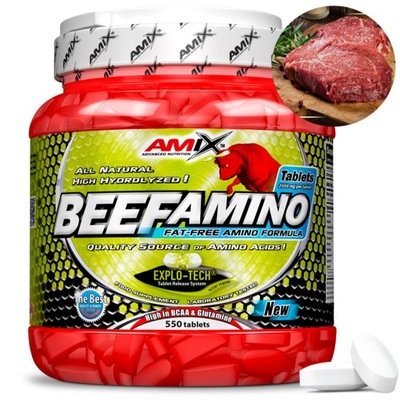 Aminokwasy Wołowe - Tabletki Amix Beef Amino 550