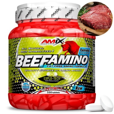 WOŁOWE AMINOKWASY w tabletkach Amix Beef Amino 550