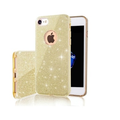 Etui Nakładka Glitter 3w1 do iPhone XR złota
