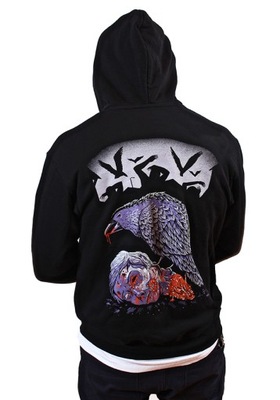 Bluza KRUK ZOMBIE undead raven horror Ebola L