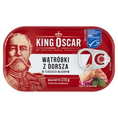 King Oscar Wątróbki z Dorsza w Tłuszczu 115 g