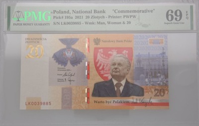20zł Lech Kaczyński - PMG 69 EPQ