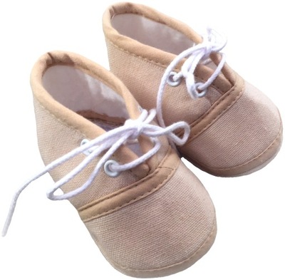 BUCIKI lniane wiązane 11 cm len buty r.18 niechodki