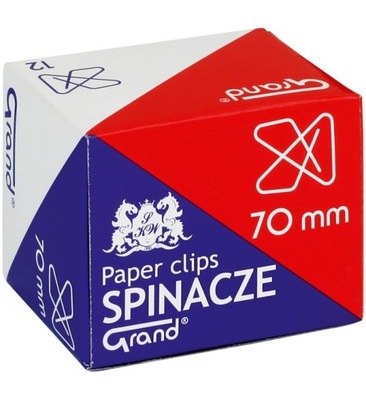 SPINACZE BIUROWE Duże krzyżowy plikowy 70mm