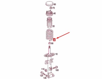 Mercedes-benz slk r171 пружина направляющая передняя a1713211704 фото №1