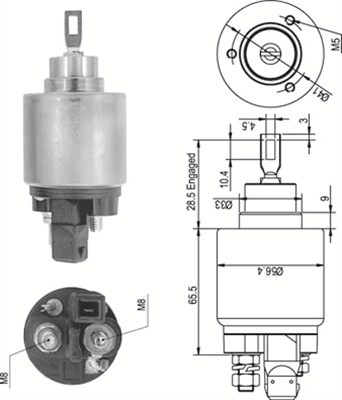 ELEKTROMAGNES ARRANCADOR VW AME0343  