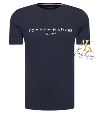 T-shirt męski Tommy Hilfiger EST. MW0MW11465 granatowy r. S
