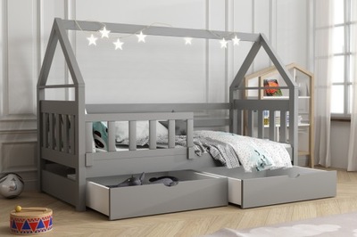 Łóżko dla dzieci DOMEK 1, materac 180x75 cm